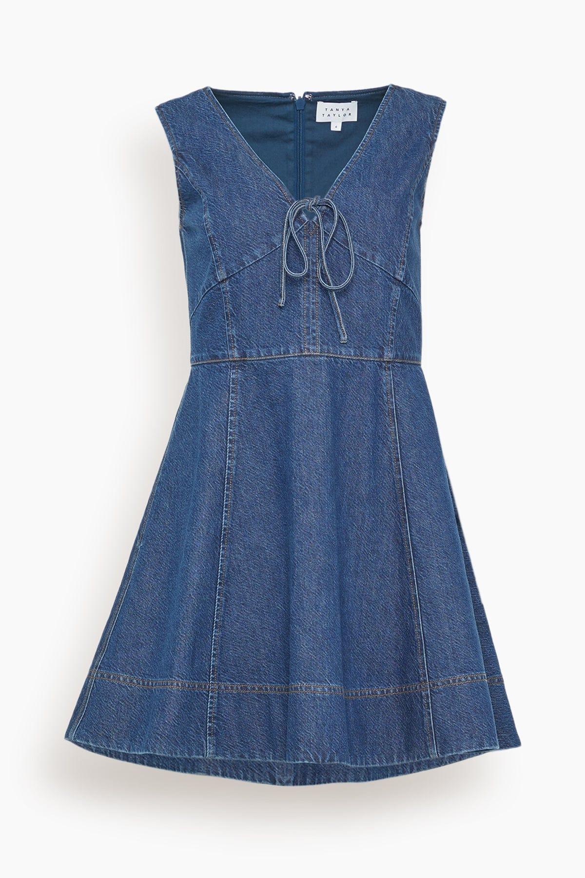 Nova Dress in Classic Indigo Blue by TANYA TAYLOR