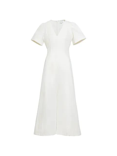 Renzo V-neck midi dress by TANYA TAYLOR