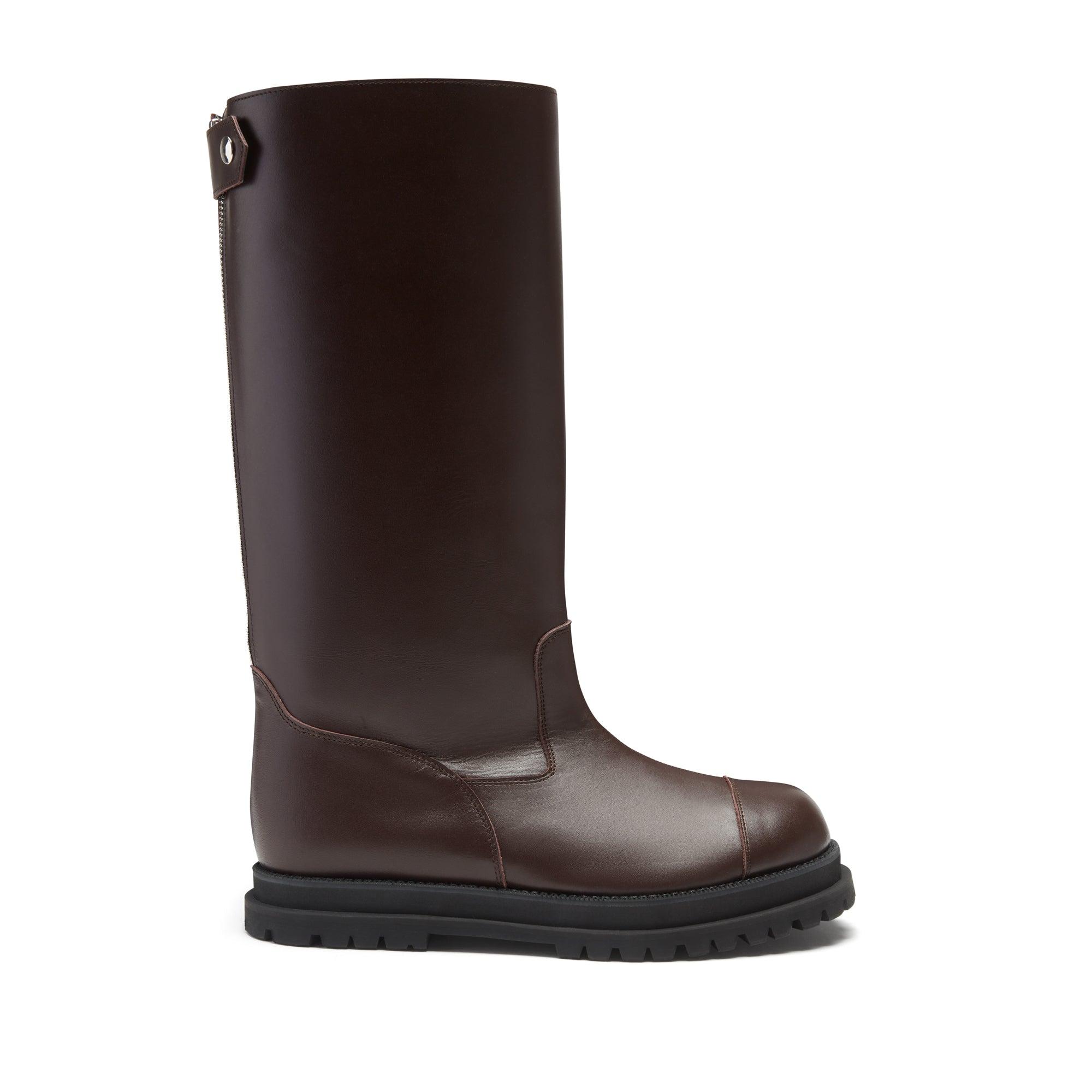 Tao - Knee High Leather Boots - (Brown) by TAO