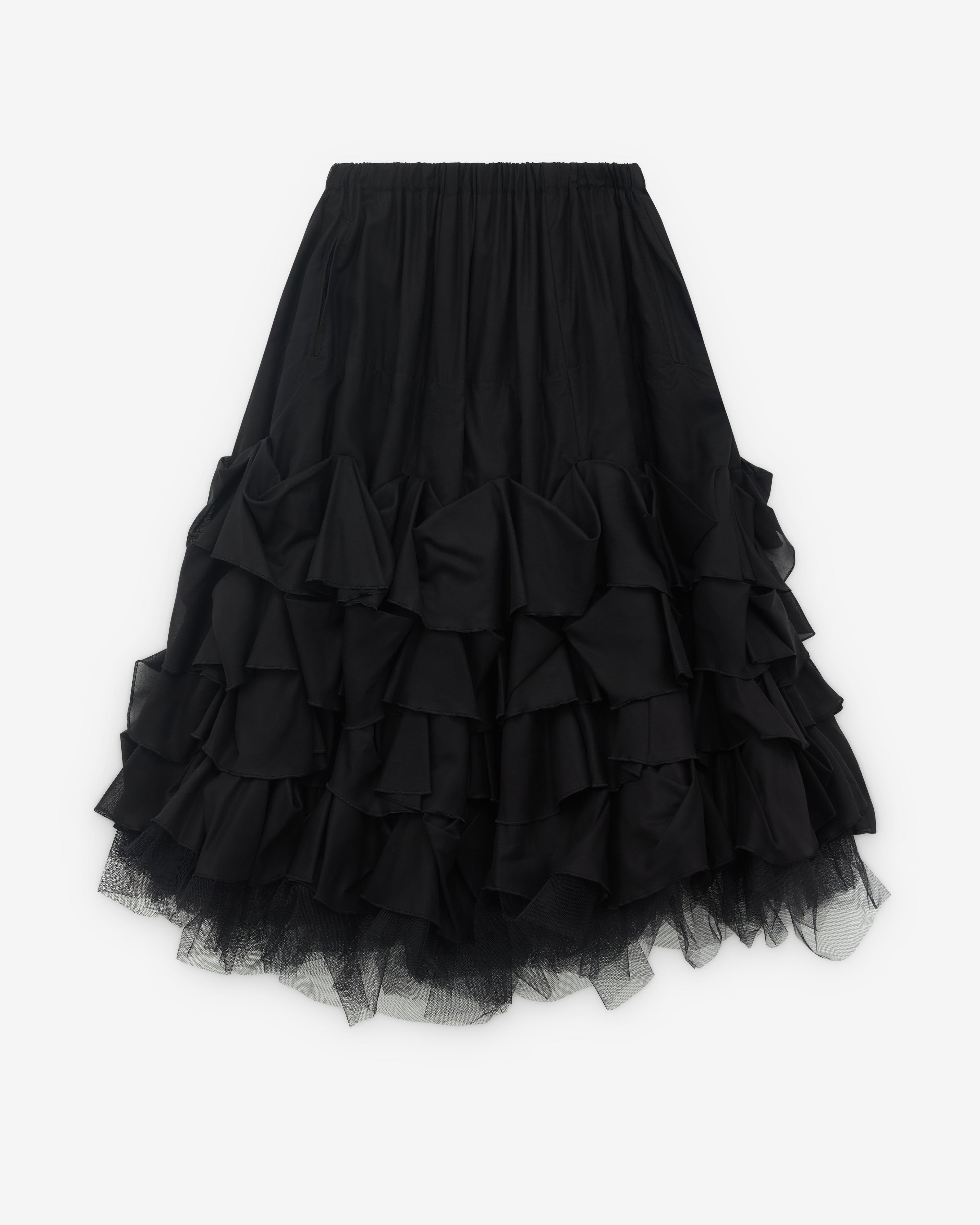 Tao - Women’s Gathered Tulle Skirt - (Black) by TAO