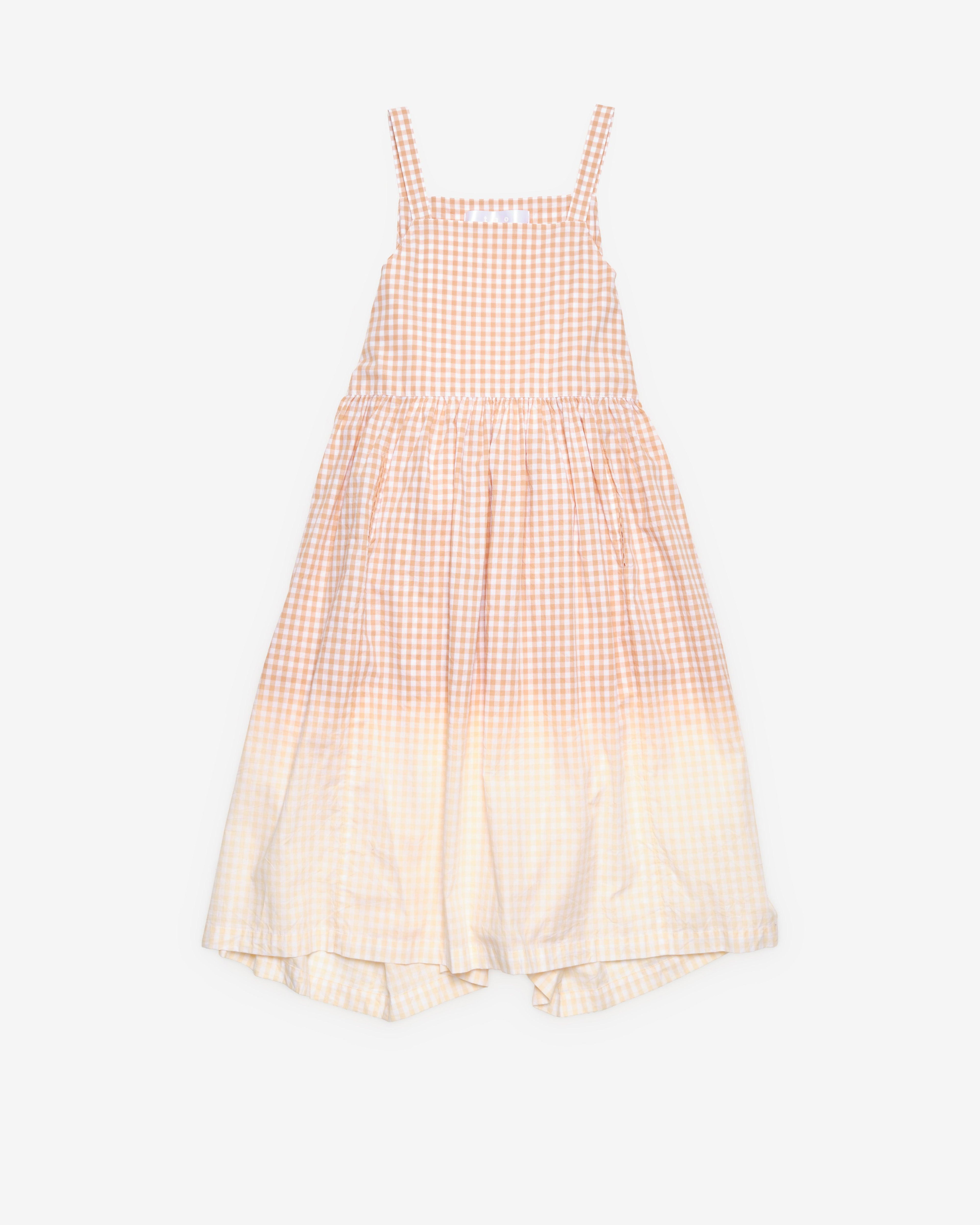 Tao - Women's Gingham Dress - (Beige/White) by TAO