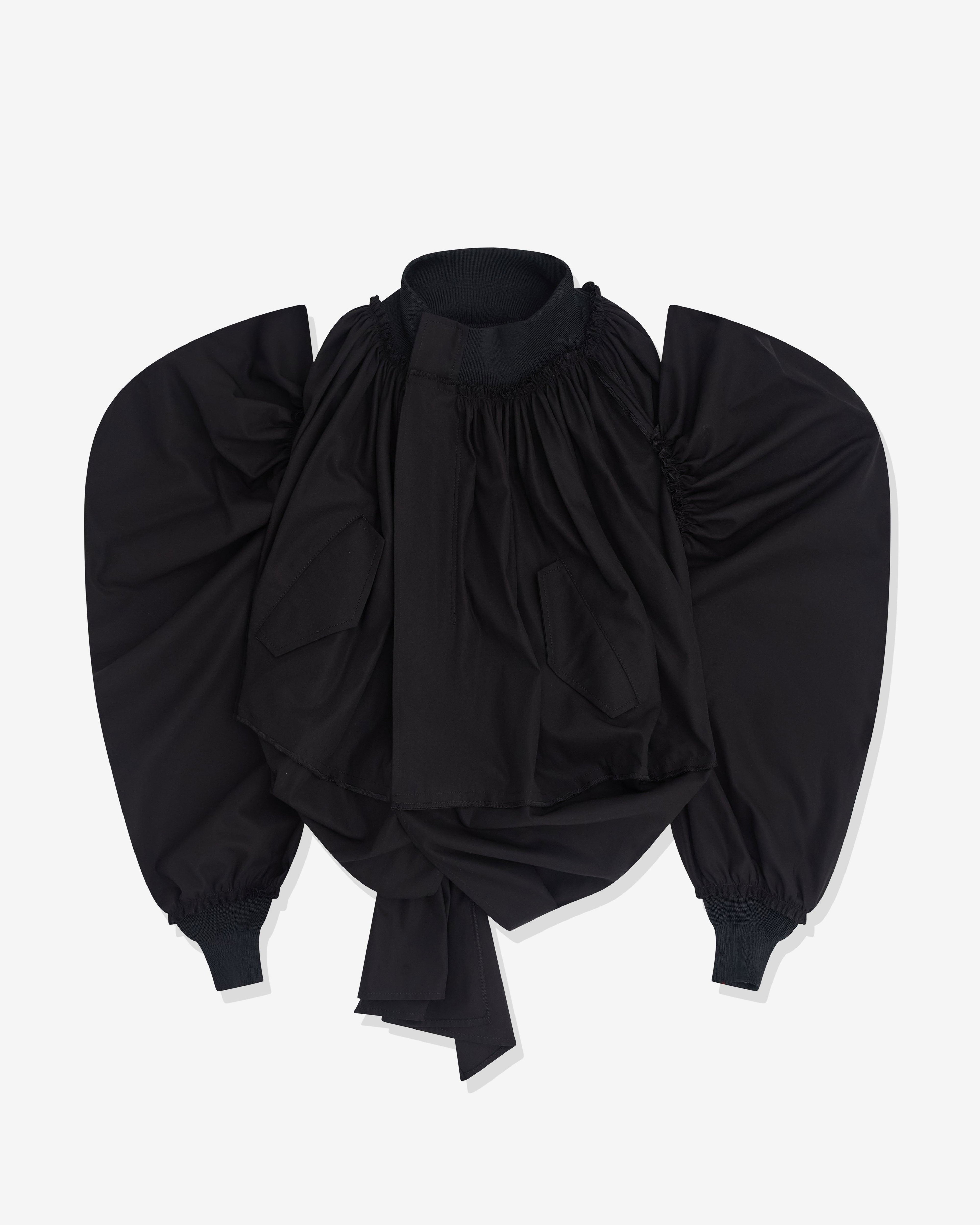 Tao - Women’s High Neck Gathered Jacket- (Black) by TAO