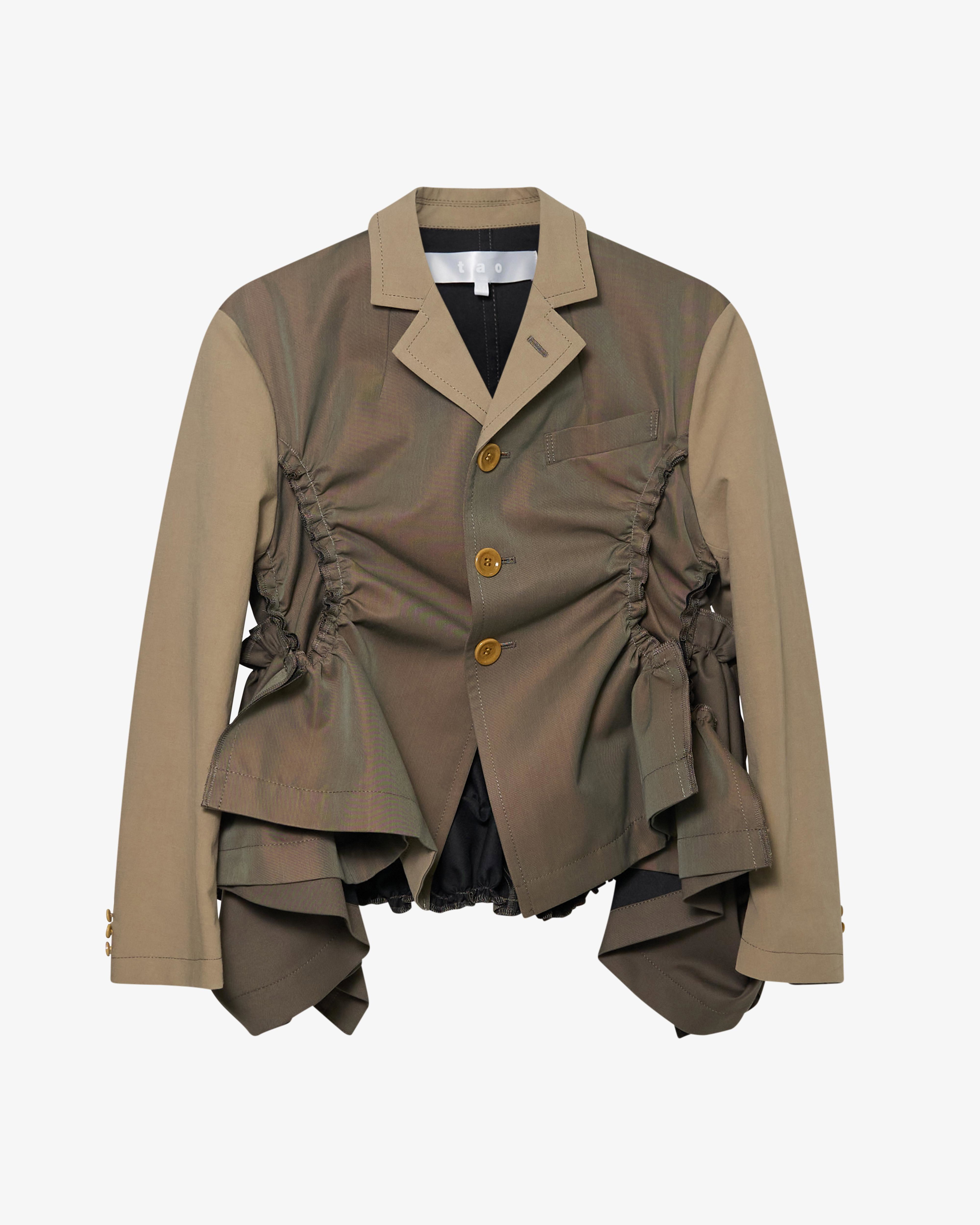 Tao - Women's Yarn-Dyed Wool Polyester Twill - (Khaki) by TAO