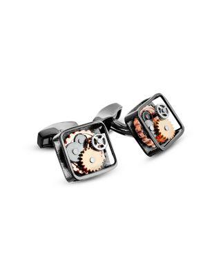 Gears Square Cufflinks by TATEOSSIAN