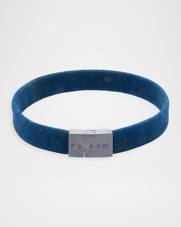 Men's Oporto Slide Bracelet in Blue Cork by TATEOSSIAN