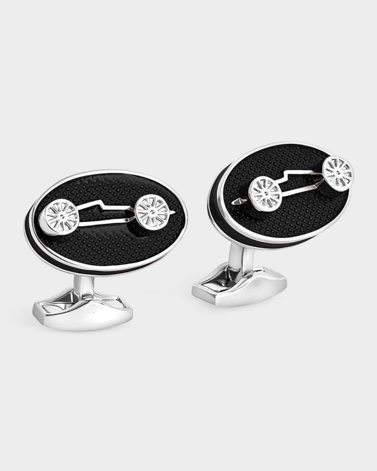 Men's Sports Ice Racing Car Cufflinks by TATEOSSIAN