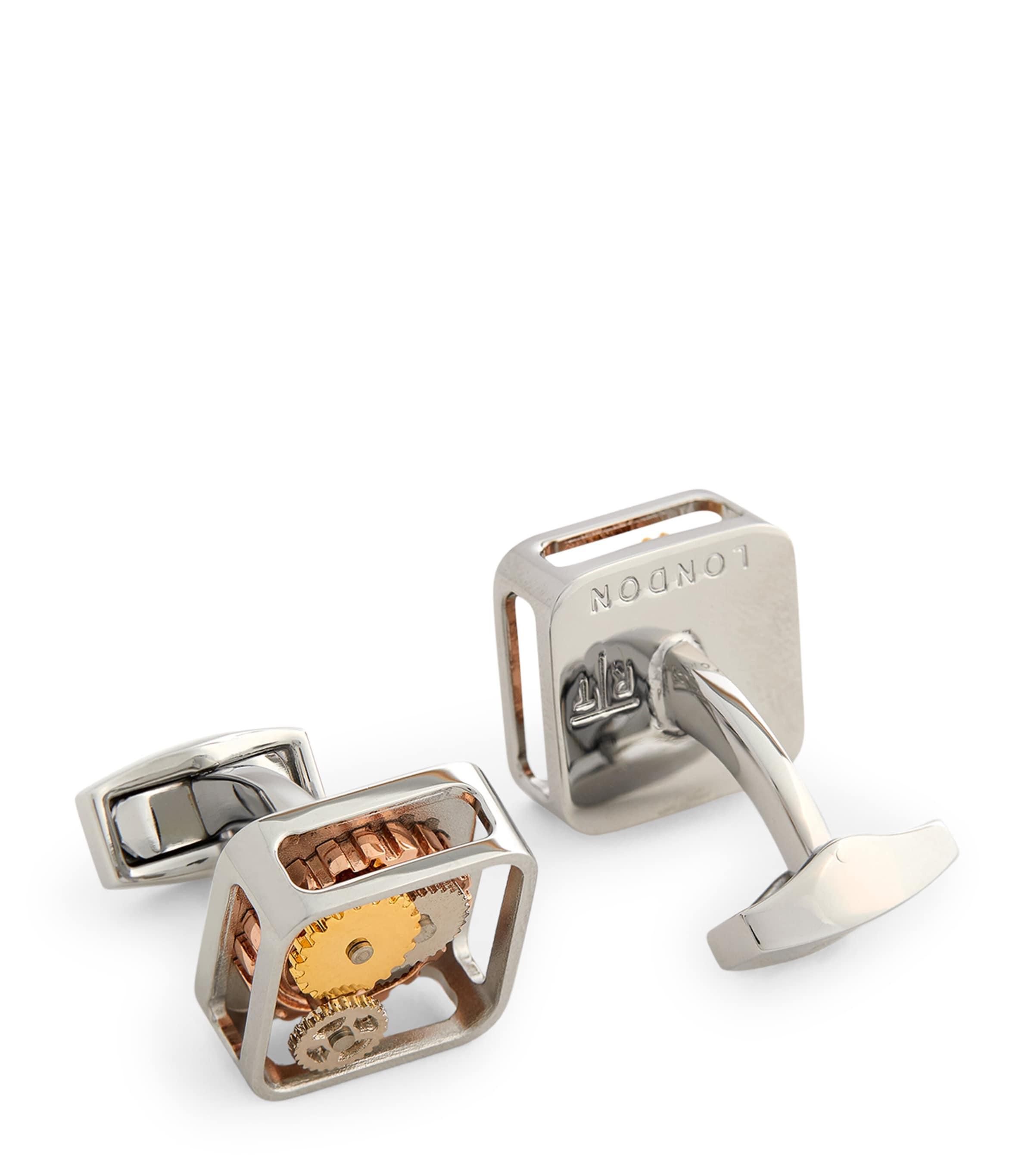 Tateossian Square Gear Cufflinks by TATEOSSIAN