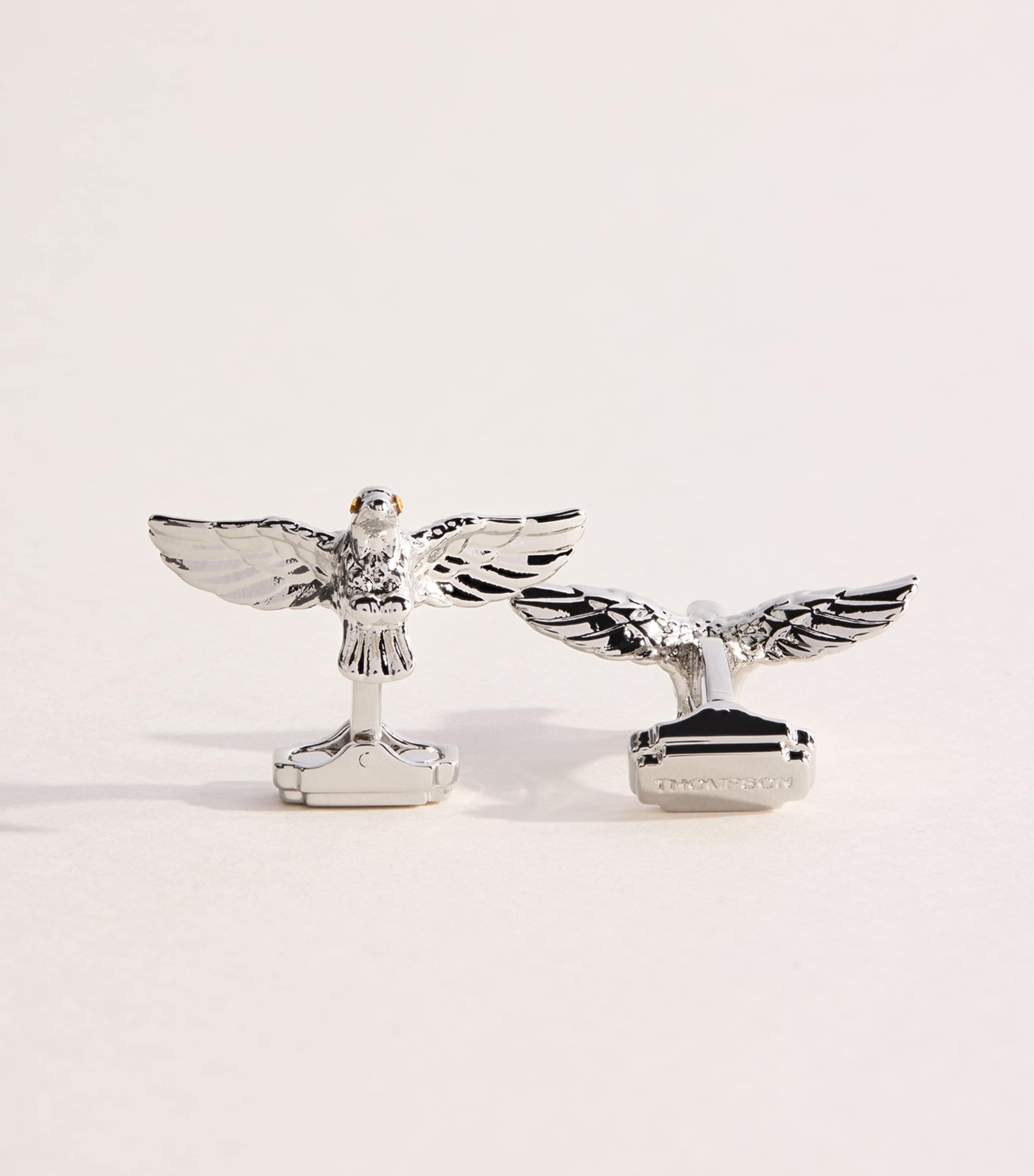 Tateossian Thompson Palladium-Plated Eagle Cufflinks by TATEOSSIAN