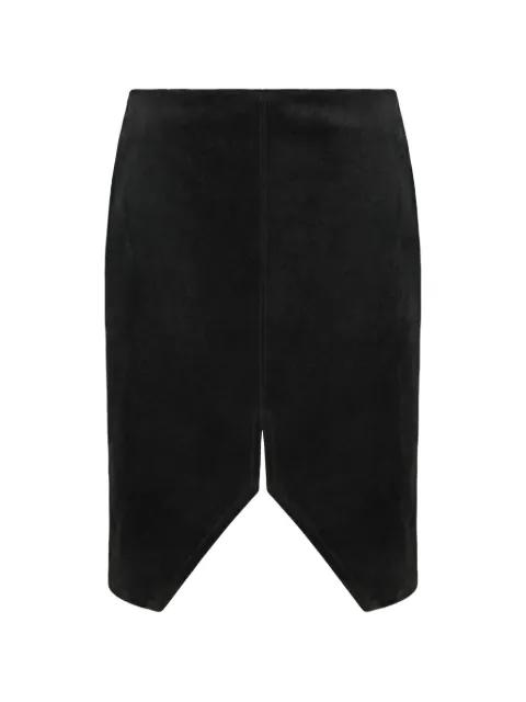 asymmetric velvet skirt by TATUNA