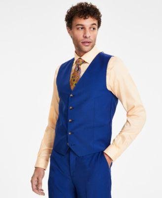 Men's Classic-Fit Solid Vested Double-Breasted Suit Separates by TAYION COLLECTION