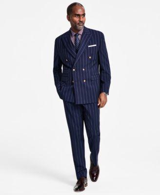 Men's Regular-Fit Pinstriped Suit Vest by TAYION COLLECTION