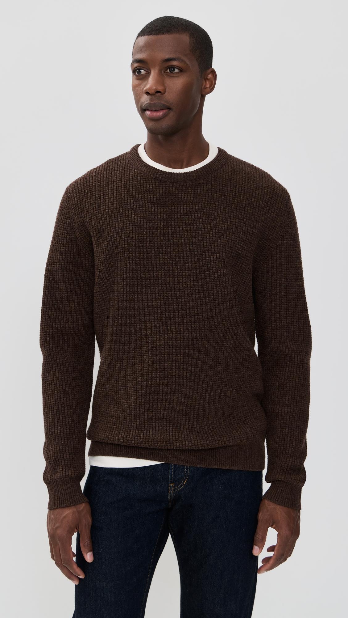 The Sidecountry Merino Waffle Crew Sweater by TAYLOR STITCH