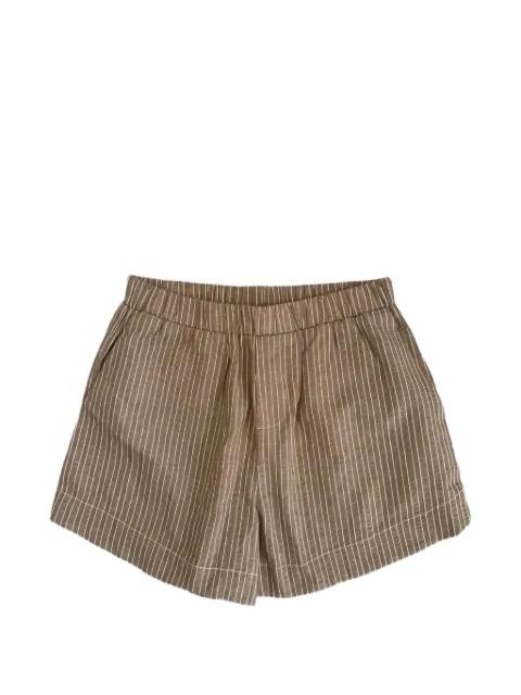 striped elasticated shorts by TAYLOR