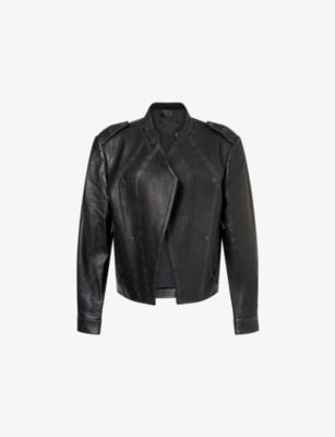 Acceptance Open-Front Leather Jacket by TEAM WANG