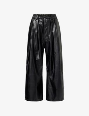 Acceptance Wide-Leg Faux-Leather Trousers by TEAM WANG