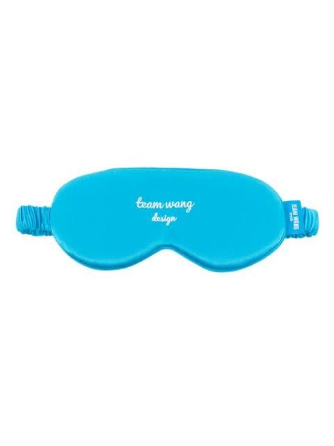 logo-embroidered silk-satin eye mask by TEAM WANG