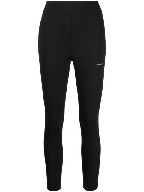logo-print panelled leggings by TEAM WANG