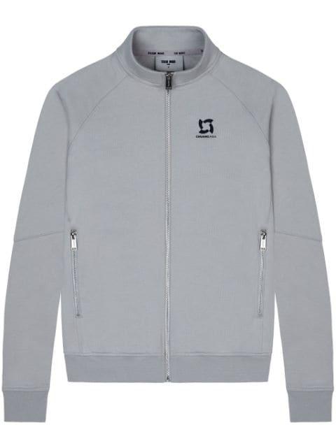 logo-print zipped track jacket by TEAM WANG