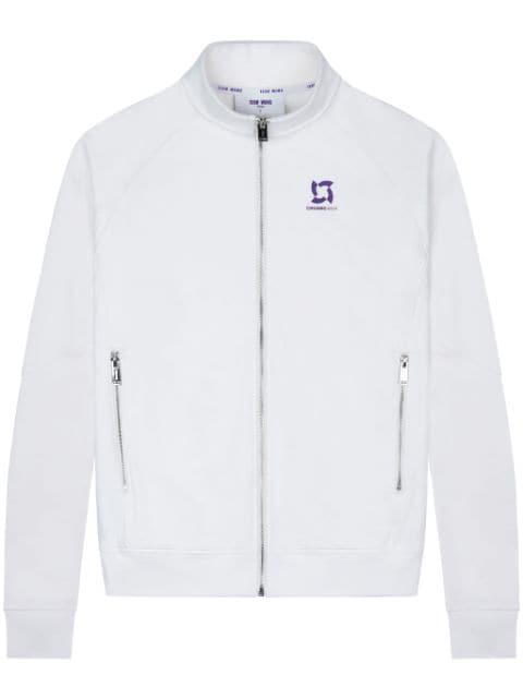 logo-print zipped track jacket by TEAM WANG