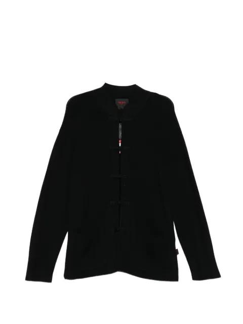 x JDB mandarin-collar cardigan by TEAM WANG