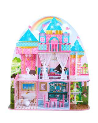 Kids Princess Castle 12" Doll House Pink - Ages 3-7 by TEAMSON