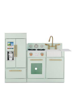 Little Chef Charlotte Modern Mint Gold Play Kitchen - Ages 3+ by TEAMSON