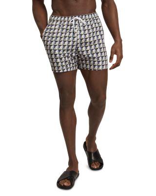 4.72" Belaire Tile Geo Printed Swim Short by TED BAKER