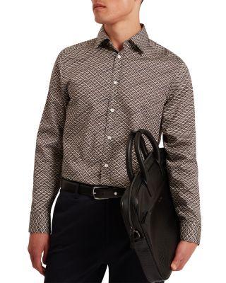 Agnar Long Sleeved Regular Fit Button Down Shirt by TED BAKER