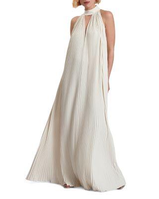 Akala Pleated V Cut Out Dress by TED BAKER