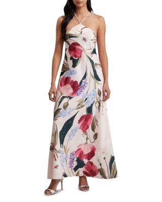 Almaria Halter Neck Floral Maxi Dress by TED BAKER