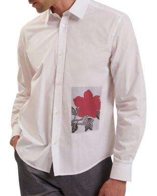 Alviro Long Sleeve Relaxed Placement Floral Shirt by TED BAKER