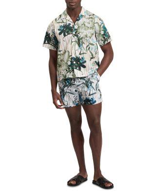 Anukis Short Sleeve Placement Floral Stripe Shirt by TED BAKER