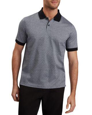 Auguso Short Sleeve Regular Tonal Jacquard Polo by TED BAKER