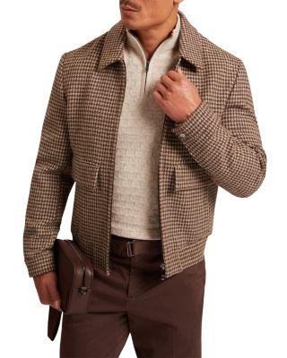 Baglan Undyed Wool Harrington Zip Jacket by TED BAKER
