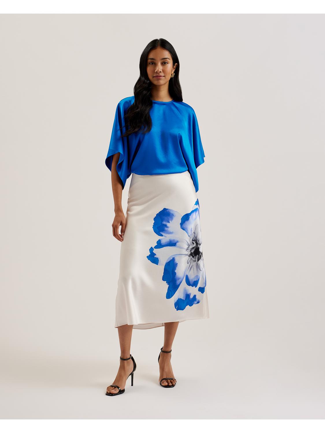 Batwing Short Sleeve Satin Blouse by TED BAKER
