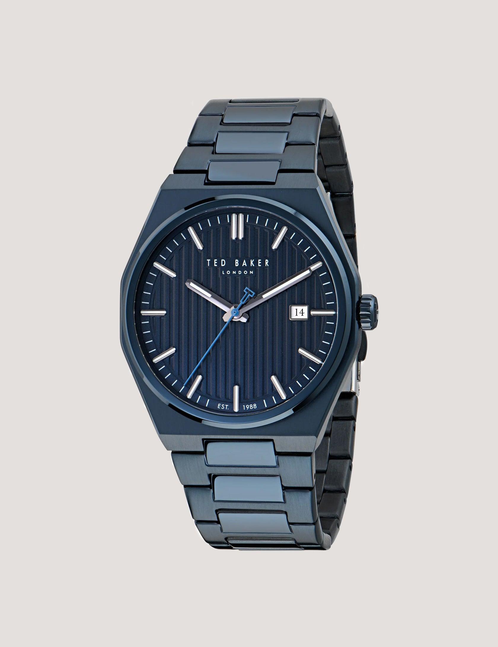 Blue Stainless Steel Bracelet Watch by TED BAKER