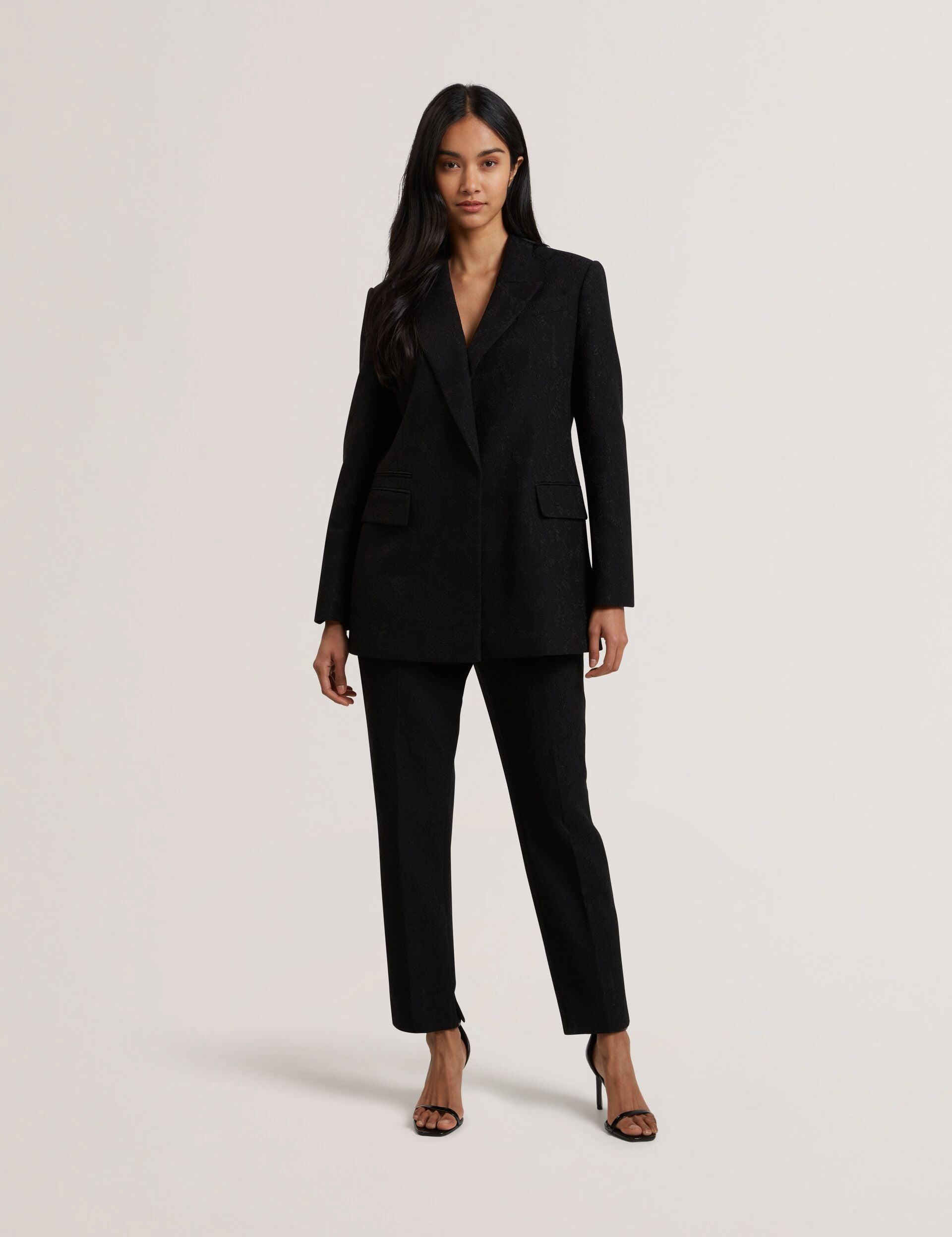 Bonded Lace Slim Tailored Trousers by TED BAKER