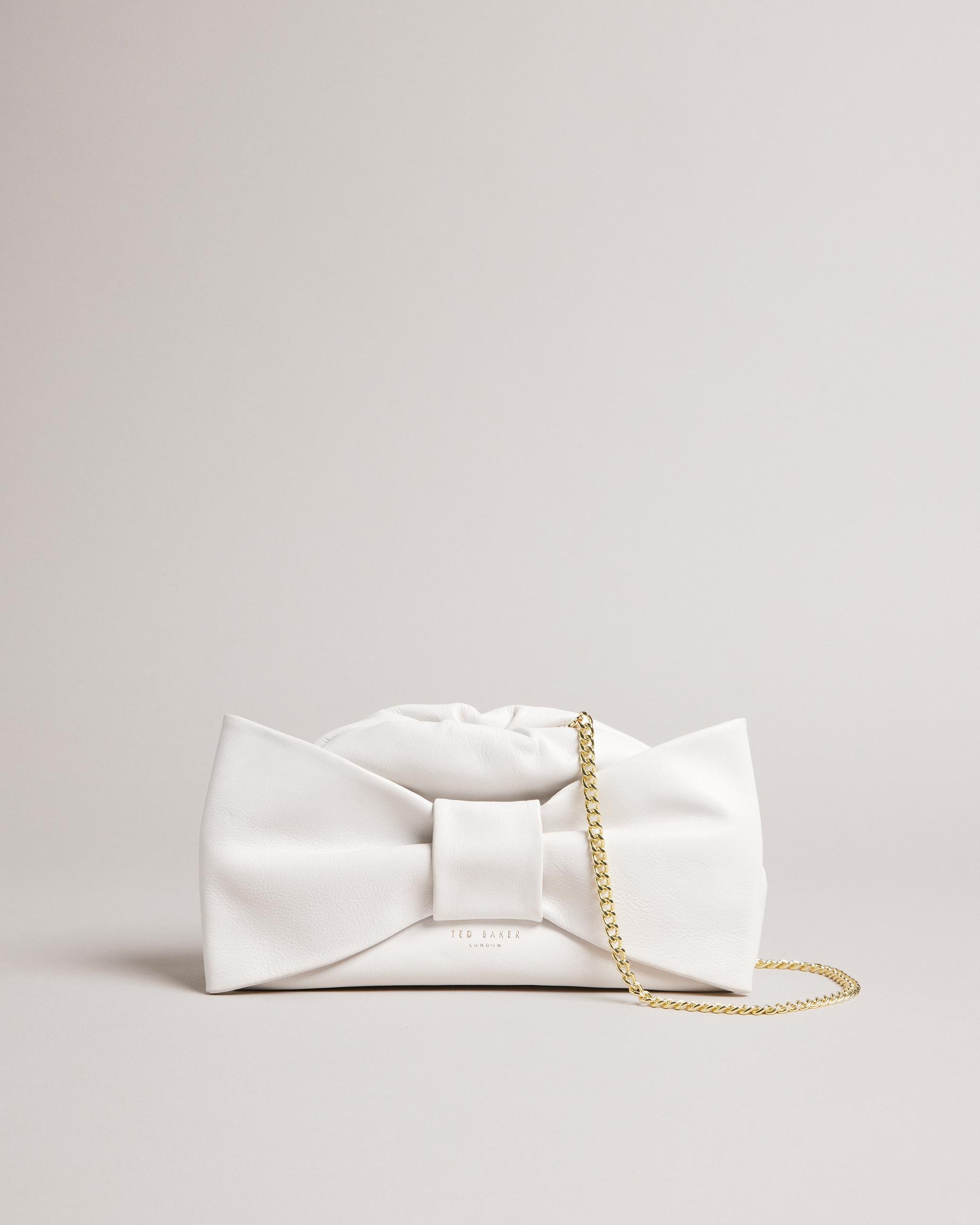Bow Detail Clutch - NIASA - Ecru by TED BAKER