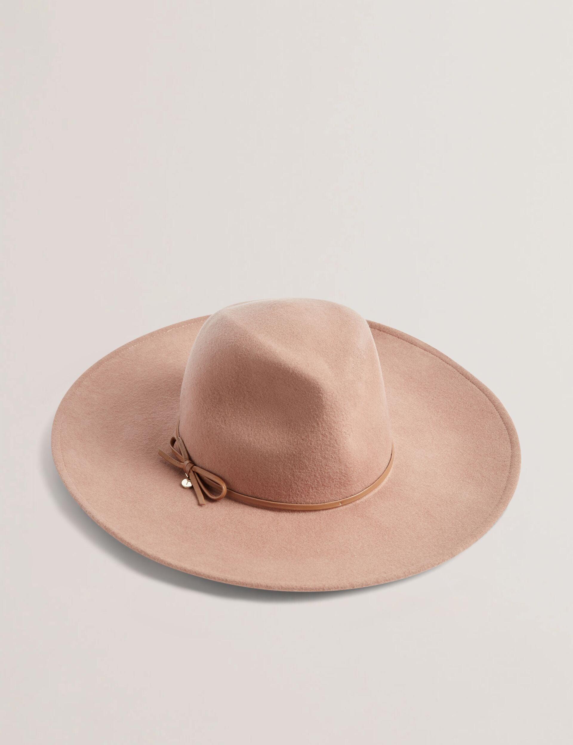 Bow Detail Pure Wool Fedora Hat by TED BAKER