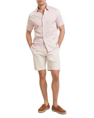 Cambay Geometric Leaf Print Short Sleeve Shirt by TED BAKER