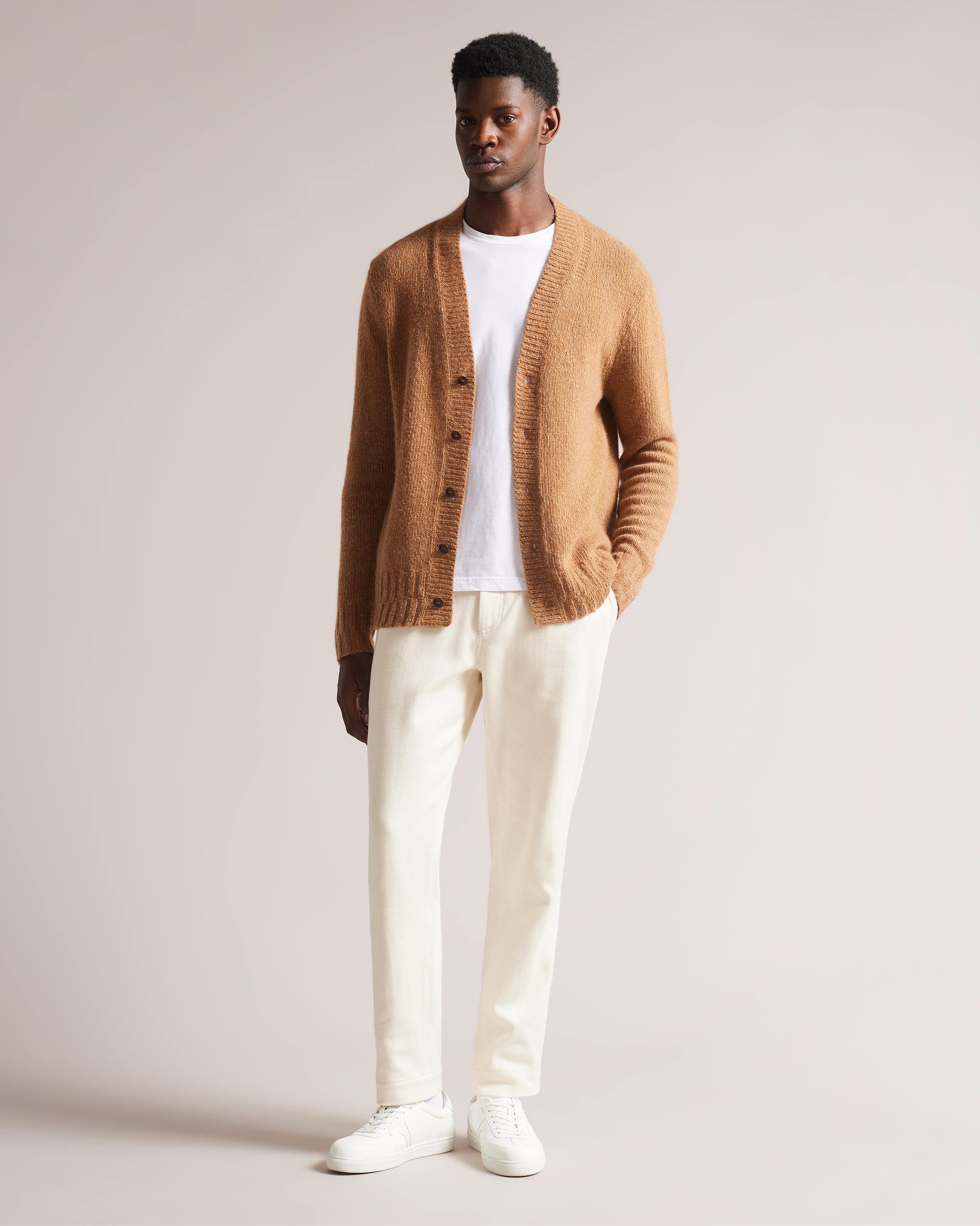 Cashmere V Neck Cardigan - CAIRNN - Camel by TED BAKER Cashmere V Neck Cardigan - CAIRNN - Camel by TED BAKER