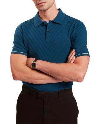 Chapal Chevron Stitch Polo Shirt by TED BAKER