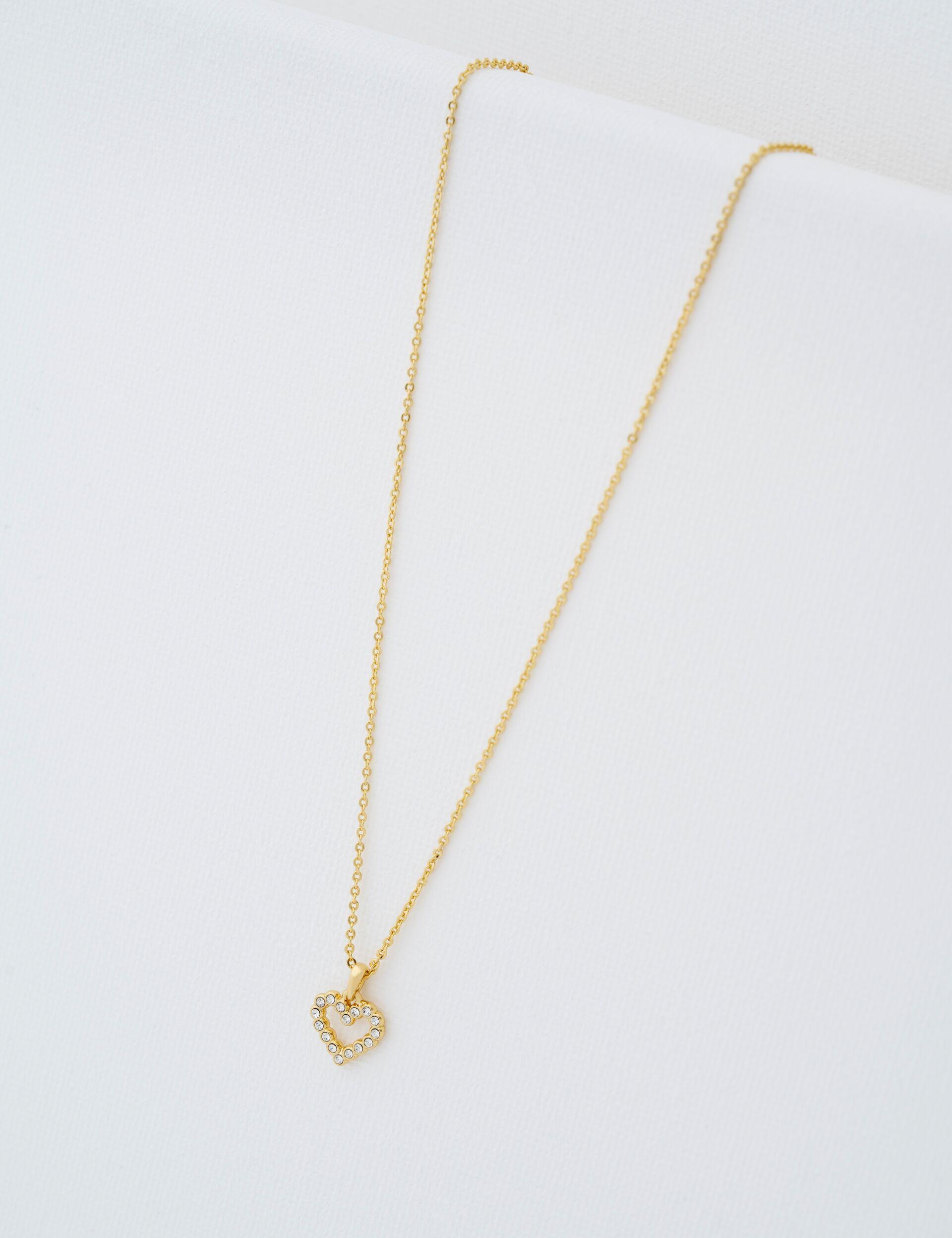 Crystal Open Heart Pendant Necklace by TED BAKER