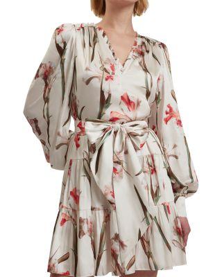 Cuiaba Floral Tie Waist Mini Dress by TED BAKER
