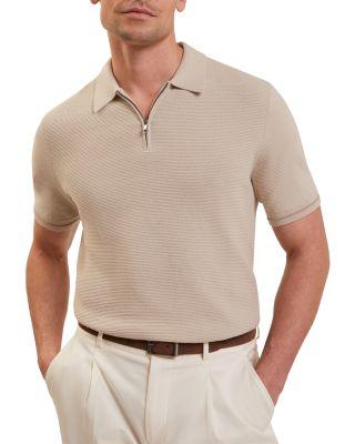 Deckers Ottoman Quarter Zip Polo by TED BAKER