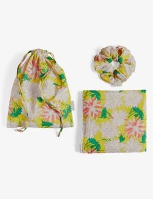 Denisy beach floral-print cotton sarong and scrunchy set by TED BAKER