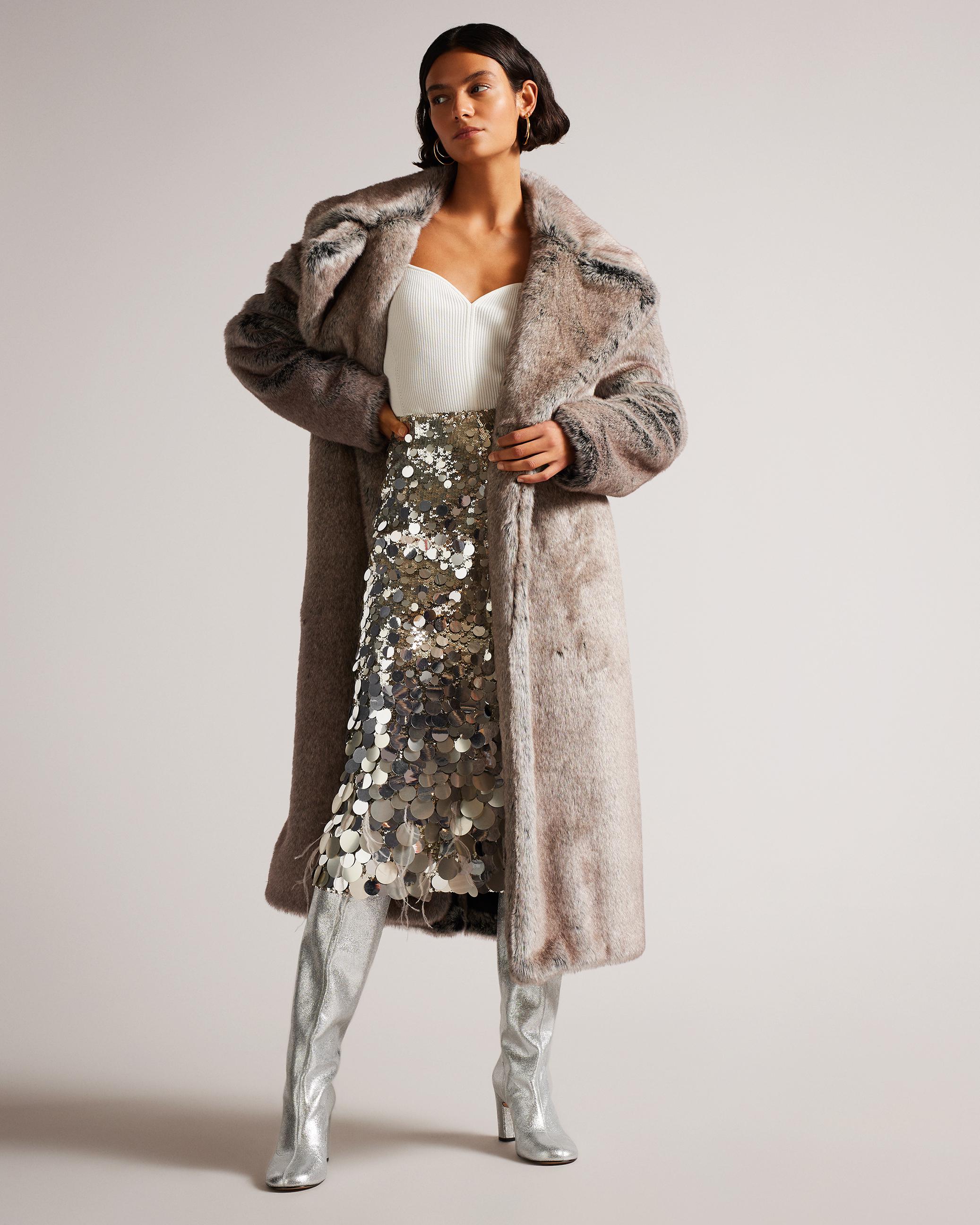 Disc Sequin Midi Skirt - SEQUENA - Ivory by TED BAKER Disc Sequin Midi Skirt - SEQUENA - Ivory by TED BAKER