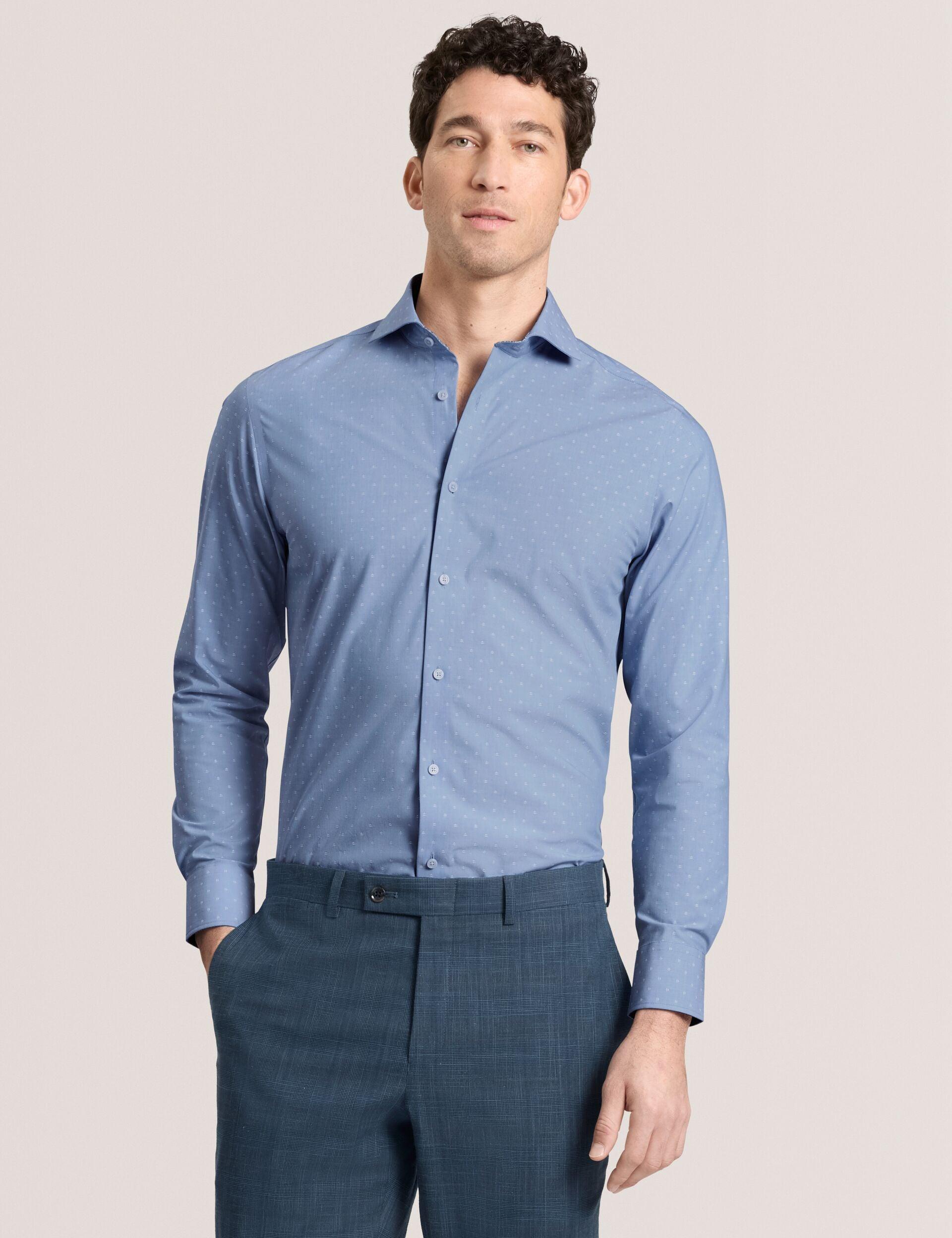 Dobby Stretch Cotton Slim Fit Shirt by TED BAKER