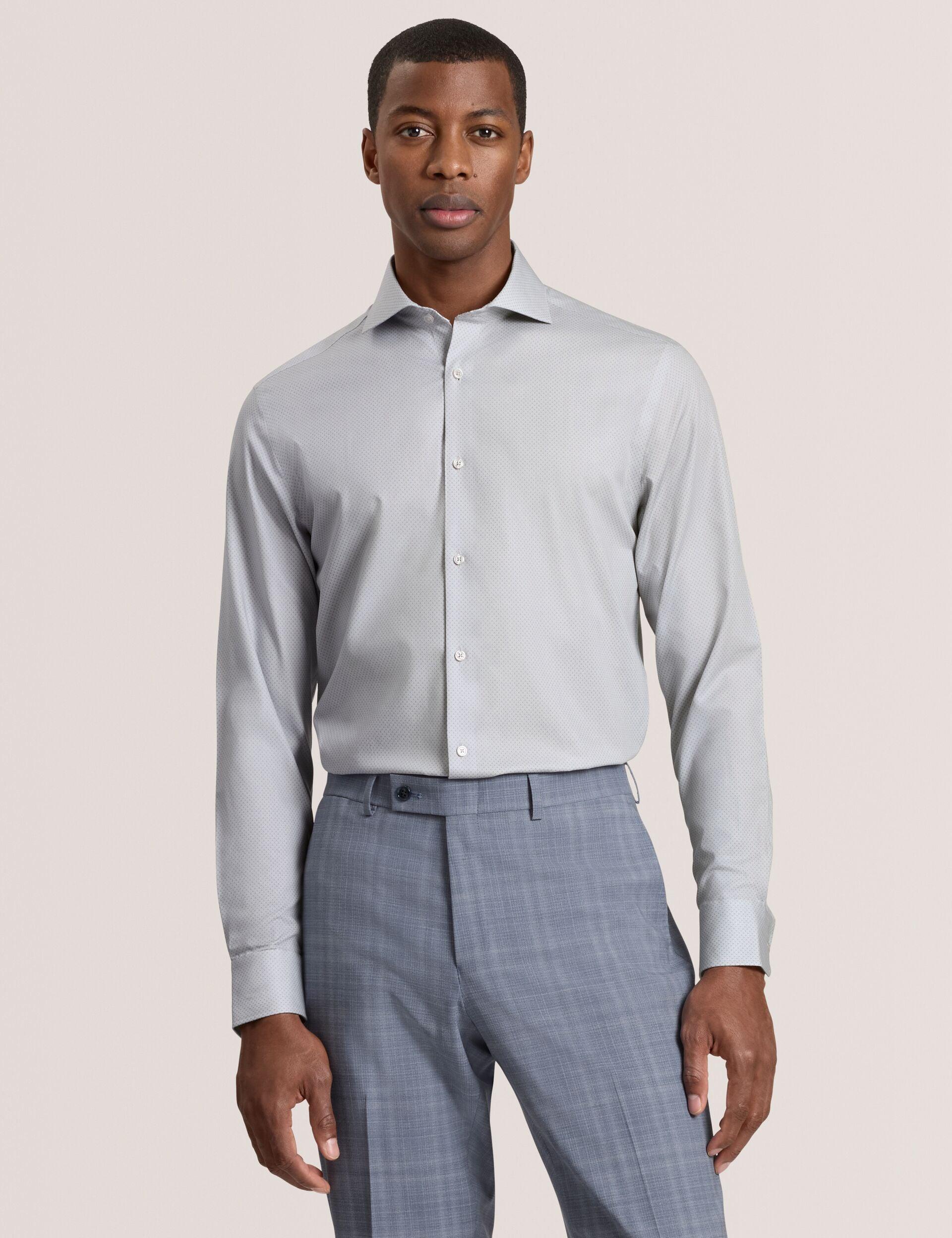 Dobby Stretch Cotton Slim Fit Shirt by TED BAKER
