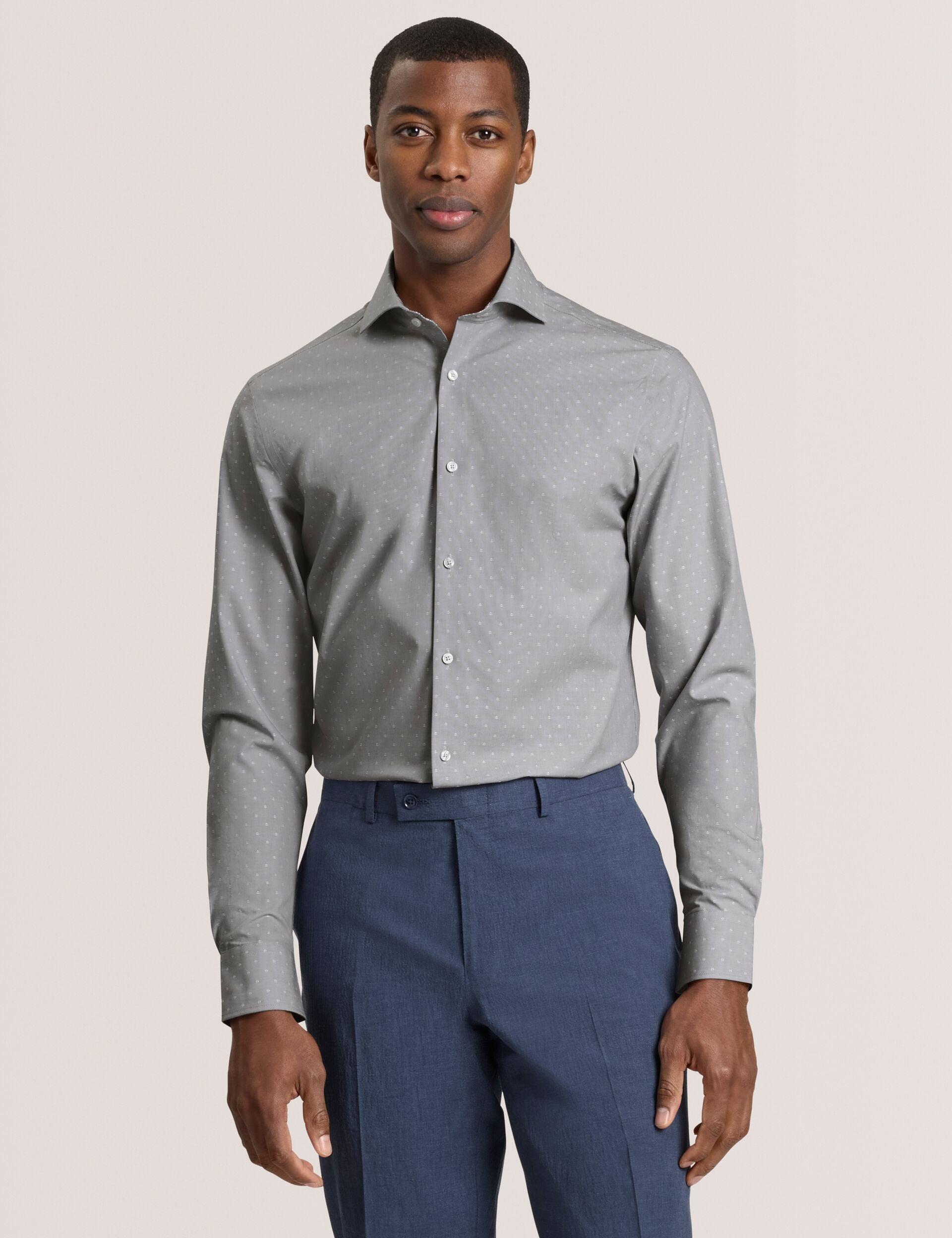 Dobby Stretch Cotton Slim Fit Shirt by TED BAKER